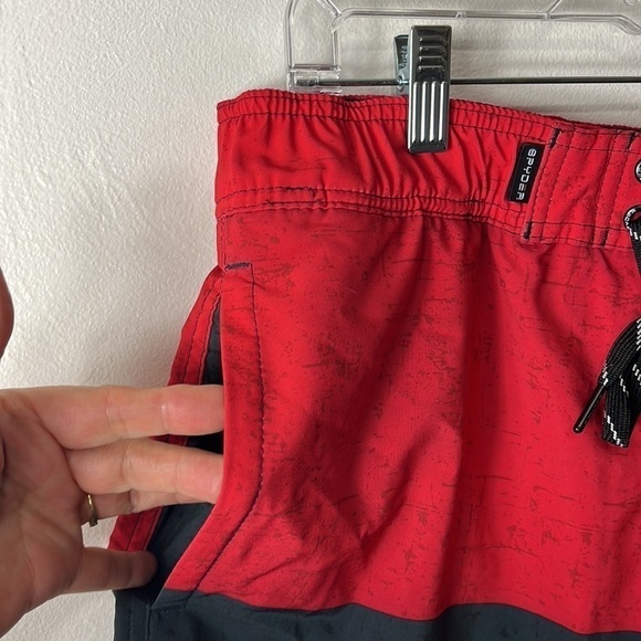 Spyder Swim Trunks Boardshorts Men's XL Red Black Mesh Lining Pockets Inseam 8.5 - Picture 12 of 15